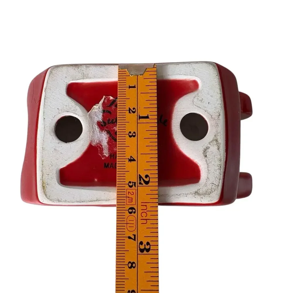 Sur La Table Red Polka Dot Chicken Ceramic Napkin Holder Farmhouse Kitchen Decor